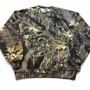 Vintage Jerzees outdoor camo gorpcore crewneck sweatshirt Y2K size large